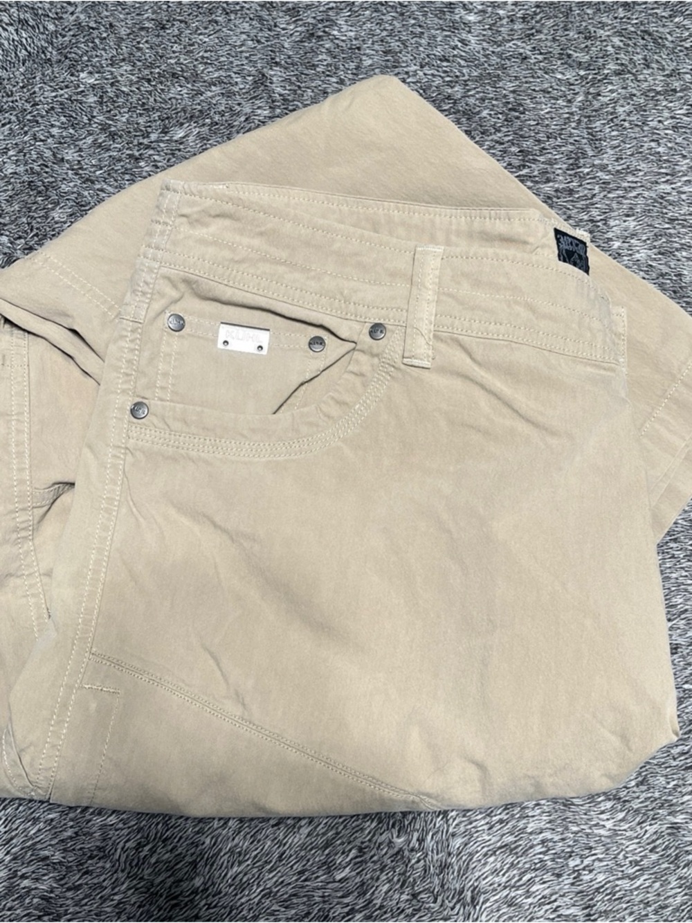KÜHL Renegade Men's Pants 38x30 Khaki Duralux Technical Hiking Cargo UPF 50+